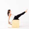Pilates chair with instructional videos for guided workouts